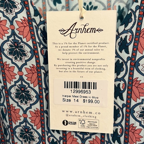 Arnhem Harper Maxi Dress in size 14 NWT - Picture 3 of 5